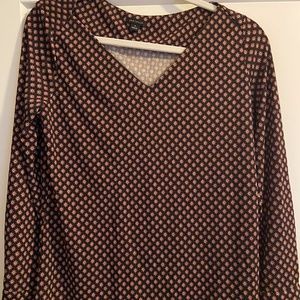 Ann Taylor Long Sleeve Envelope Top (M)